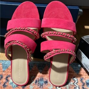 Karl lagerfeld Fuschia sandals NEVER WORN